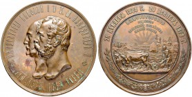 RUSSIAN EMPIRE AND FEDERATION. Alexander II, 1818-1881. Bronze medal 1878. On the 50th Anniversary of Imperial Society of Agriculture of Southern Russ...
