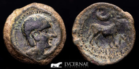 Castulo Bronze Semis 13.38 g., 23 mm. Linares Jaén 180-150 B.C. Good very fine (MBC)