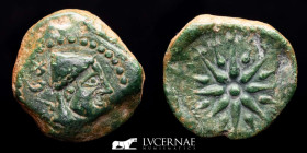 Malaca Bronze Sextans 4.06 g, 15 mm Hispania, Malaga 200-20 B.C. nEF