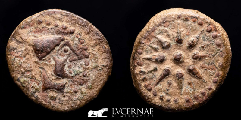 Ancient Hispania - Bronze Sextans (2.02 g, 14 mm) struck in Malacca (Malaga) 200...