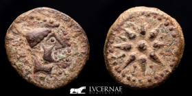 Malaca Bronze Sextans 2.02 g, 14 mm Hispania, Malaga 200-20 B.C. nEF