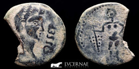 Osset Bronze As 7.47 g., 25 mm. Hispania 27 BC - 14 AD gVF+