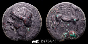 Zeugitania silvered billon 1 1/2 Shekel (Tridrachm) 10,60 g. 26 mm. Carthage 220-201 BC Good very fine
