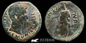 Augustus Bronze As 11.43 g. 28 mm. Italica 27 BC.-14 AD. Good very fine