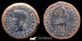 Tiberius Bronze Dupondius 28.17 g. 36 mm. Italica 14-37 AD. Good very fine