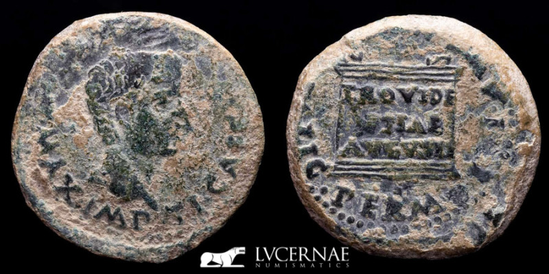 Roman Hispania - Tiberius (14 - 37 AD) - Bronze As (14,15 g. 29 mm)
Minted in It...