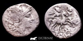 Anonymous Silver Denarius 3.03 g. 19 mm. Rome 206-195 BC Good very fine