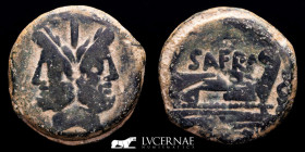 Anonymous Janus Bronze As 23,68 g. 30 mm. Rome 206-194 BC. gVF-
