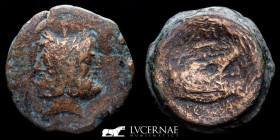 Anonymous Janus Bronze As 28,54 g. 32 mm. Rome 206-194 BC. gVF-