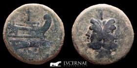 Anonymous Janus Bronze As 42,65 g. 37 mm. Rome 206-194 BC. gVF-