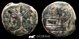 Cnaeus Pompey Junior, died 45 B.C Bronze As 17,77 g. 31 mm. GVF