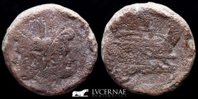 Anonymous Janus Bronze As 33.94 g. 32 mm. Rome 206-194 BC. gVF