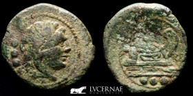 Roman Republic Bronze Quadrans 6.77g, 24mm, 2h. Rome 211 B.C. Good very fine (MBC)