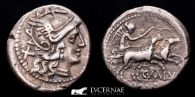 C. Maianius Silver Denarius 3,72 g. 18 mm. Rome 153 B.C. Good very fine