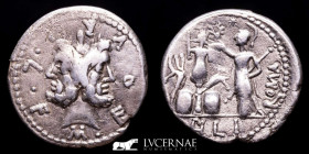 M Furius Lf Philus Silver Denarius 3,84 g. 19 mm. Rome 119 BC GVF