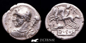 T. Quinctius Silver Denarius 3,86 g 20 mm Rome 111-112 BC GVF
