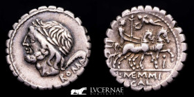 L.  Memmius Galeria Silver Denarius 3,89 g., 19 mm. Rome 106 B.C. Good very fine