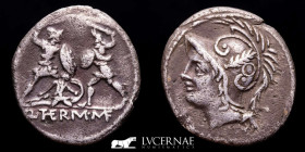 Q. Minucius M.f. Thermus Silver Denarius 3.73 g. 19 mm. Rome 103 B.C. Good very fine