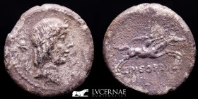 L. Calpurnius Piso Frugi Silver Denarius 3,73 g., 19 mm. Rome 90 B.C. gVF
