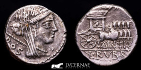 L. Rubrius Dossenus Silver Denarius 3,71 g. 17 mm. Rome 87 A.D. Good very fine