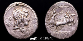 L. Julius Bursio Silver Denarius 3,76 g., 22 mm. Rome 85 B.C. Good very fine