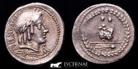 Mn. Fonteius C. f. Silver Denarius 4,10 g. 21 mm. Rome 85 B.C. Good Very Fine