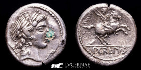 P. Crepusius Silver fouree Denarius 3,12 g. 17 mm. Rome 82 B.C. Good very fine (MBC+)