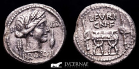L.Furius Cn.f Brocchus Silver denarius 3,68 g. 18 mm. Rome 63 BC gVF
