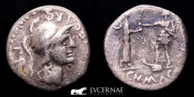 Pompeius Magnus Silver Denarius 3,58 g. 18 mm. Hispania 46-45 B.C. Good fine
