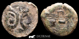 Cnaeus Pompeius Magnus Bronze As 16,42 g. 32 mm. Hispania 46/5 BC Good Very Fine