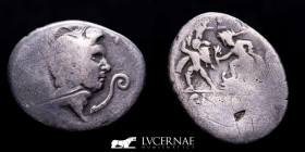 Sextus Pompeius Magnus Silver Denarius 3.33 g. 21 mm. Sicily 42-40 B.C. VF