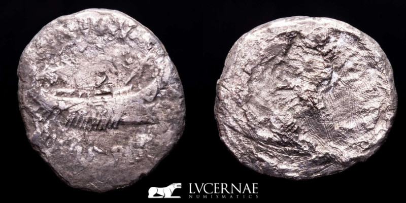Roman Republic - Mark Antony. Silver denarius. (2.62 g. 18 mm.) Military moving ...