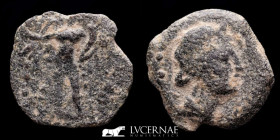 Julius Caesar Bronze Semis 2,31 g, 18 mm. Corduba 44-45 B.C. Good very fine (MBC)