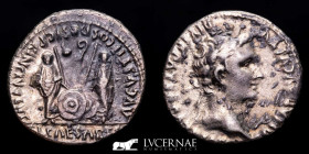 Augustus Silver Denarius 3,56 g. 19 mm. Lugdunum 2 B.C.- 4 A.D. Near extremely fine