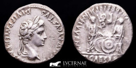Augustus Silver Denarius 3,54 g. 18 mm. Lugdunum 2 BC.- 4 AD. gVF