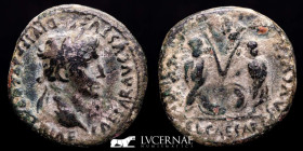 Augustus Æ Bronze Fouree denarius 3,45 g. 19 mm. Lugdunum 2 B.C.- 4 A.D gVF