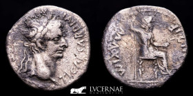 Tiberius Silver Denarius 3,30 g., 18 mm. Lugdunum 14-37 A.D. gVF