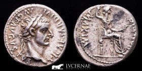Tiberius Silver Denarius 3,71 g., 18 mm. Lugdunum 14-37 A.D. nEF
