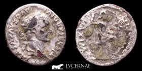 Tiberius Silver Denarius 2,69 g., 19 mm. Lugdunum 14-37 A.D. VF