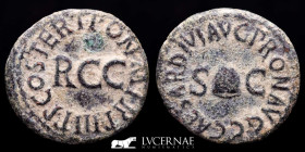 Caligula bronze Quadrans 2.58 g. 18 mm. Rome 40 A.D nEF