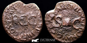 Caligula bronze Quadrans 2.65 g. 18 mm. Rome 40 A.D gVF
