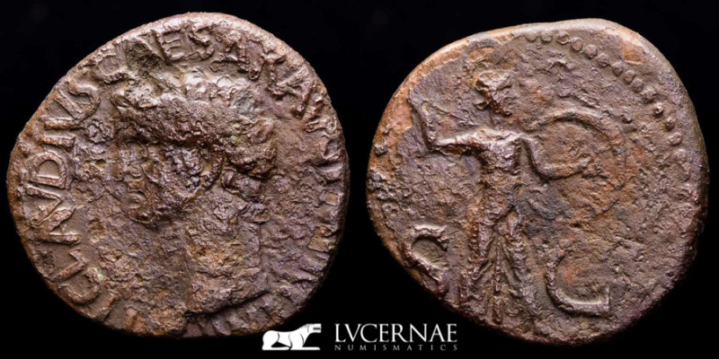 Roman Empire - Claudius (41-54 A.D.) Bronze As (9,85 g., 27 mm.). Rome mint, AD ...