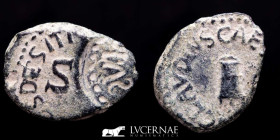 Claudius I Bronze Quadrans 3.55 g.,18 mm. Rome 41 AD gVF