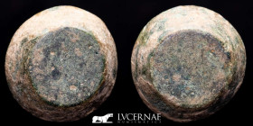 Byzantine Bronze Spherical weight 11.85 g., 17 mm. VIII-X c. A.D. Good Very Fine (MBC)
