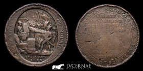 France Bronce Medal 26.75 g. 40 mm. France 1790-1792 Very Fine