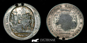 France Bronce Medal 27.65 g. 40 mm. France 1790-1792 Very Fine