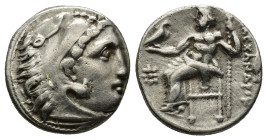 KINGS of MACEDON. Alexander III ‘the Great’. 336-323 BC. Drachm AR ( 4.5 Gr. 22 mm.) Kolophon, 
Head of Herakles to right with lionskin headdress 
Rev...