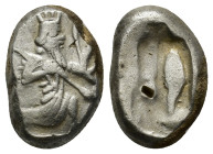 Achaemenid Empire. Time of Xerxes II to Artaxerxes II, Circa 420-375 BC. Siglos (5.2 Gr. 22mm.)
Persian king or hero in kneeling-running stance right,...