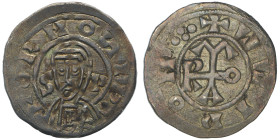 Formoso 891-896 con Guido da Spoleto
Denaro, Roma, AG 1.28 g.
Ref : MIR 55 (R2), Munt. 1, MEC 1057
Conservation : TTB-SUP. Très Rare