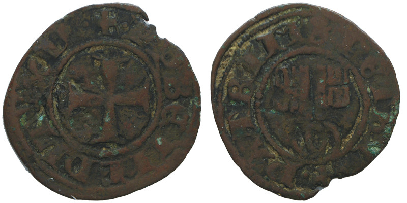 Benedetto XII 1334-1342 
Denaro Picciolo, Montefiascone, Mi 0.57 g.
Ref : MIR 19...